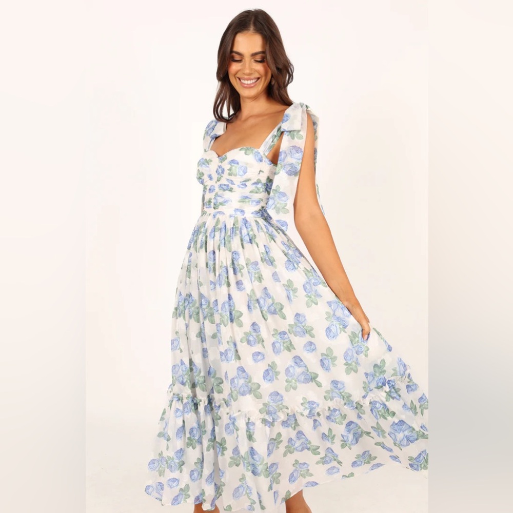 Petal & Pup Blue Floral Maxi Dress